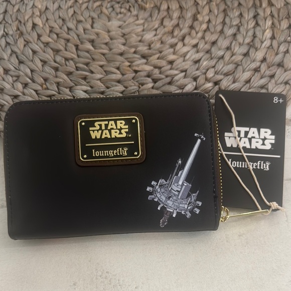Loungefly Star Wars Black Wallet with Gold Accents - Picture 1 of 5
